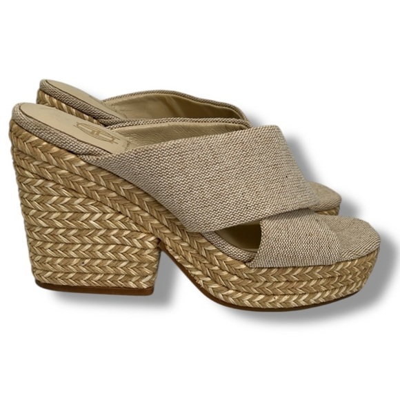 House of Harlow1960 x Revolve Womens Emily X Band Mule Size 6 Espadrille Natural - Picture 1 of 16